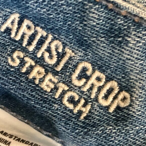 AEO ARTIST CROP STRETCH JEANS - 8R - Picture 3 of 9